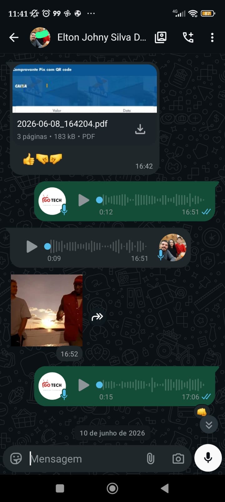 Conversa real de cliente — Pagamento confirmado